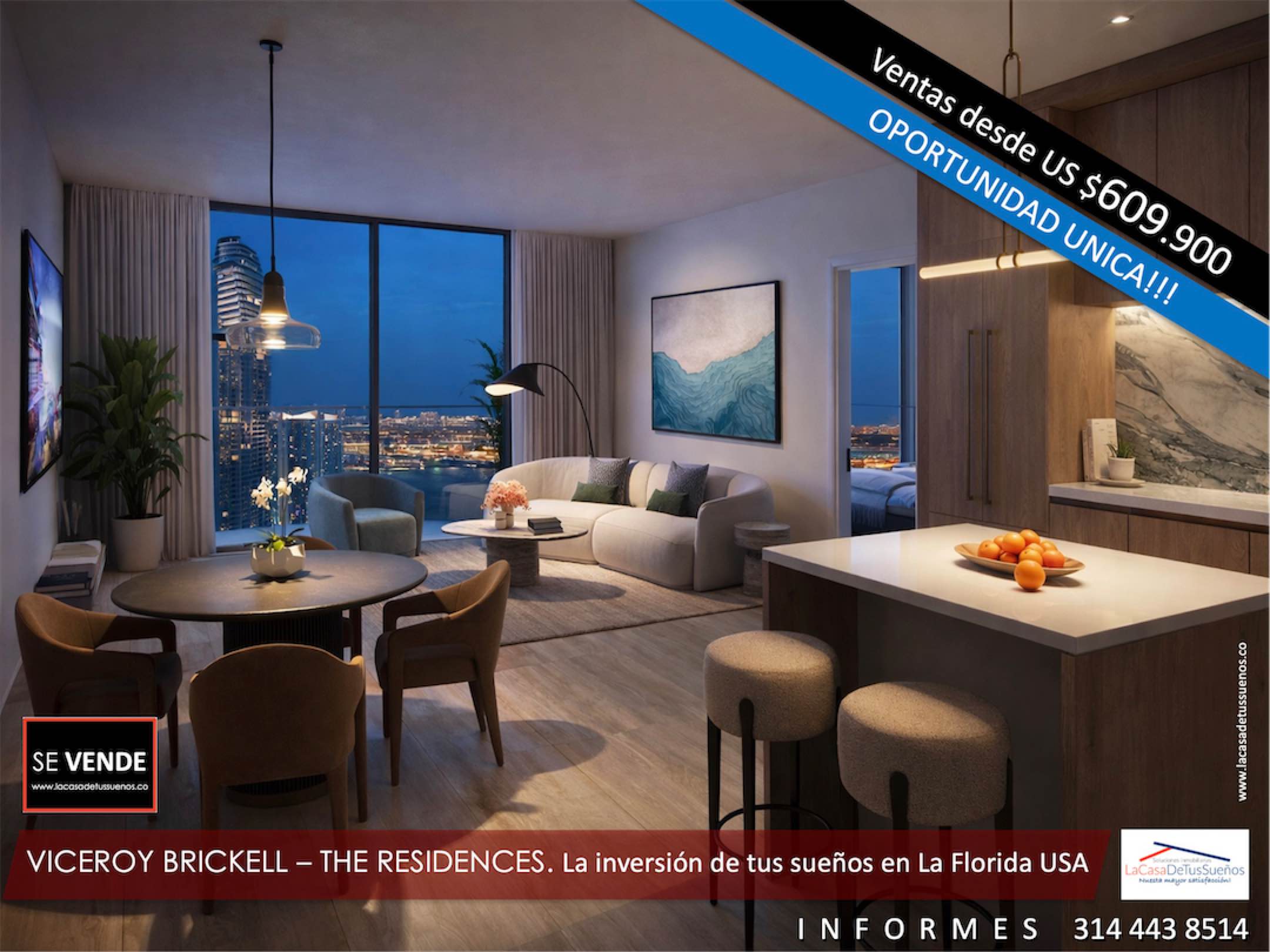 VICEROY BRICKELL – THE RESIDENCES. La inversión de tus sueños en La Florida USA